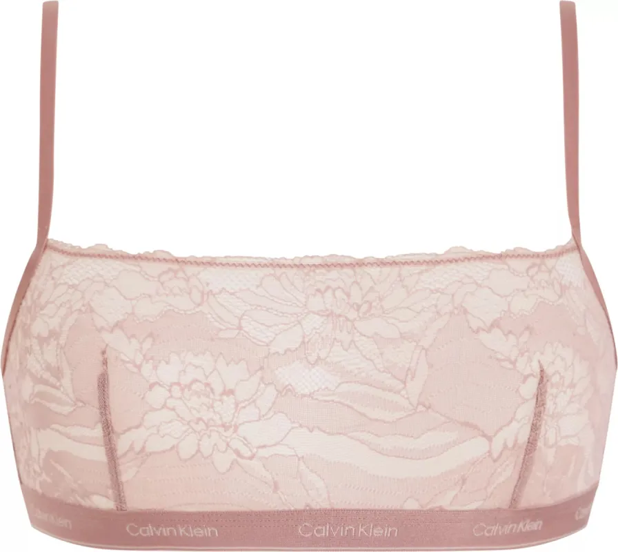 Calvin Klein MODERN LACE Womens Unlined Bralette Red Grape sold by House of Slippers