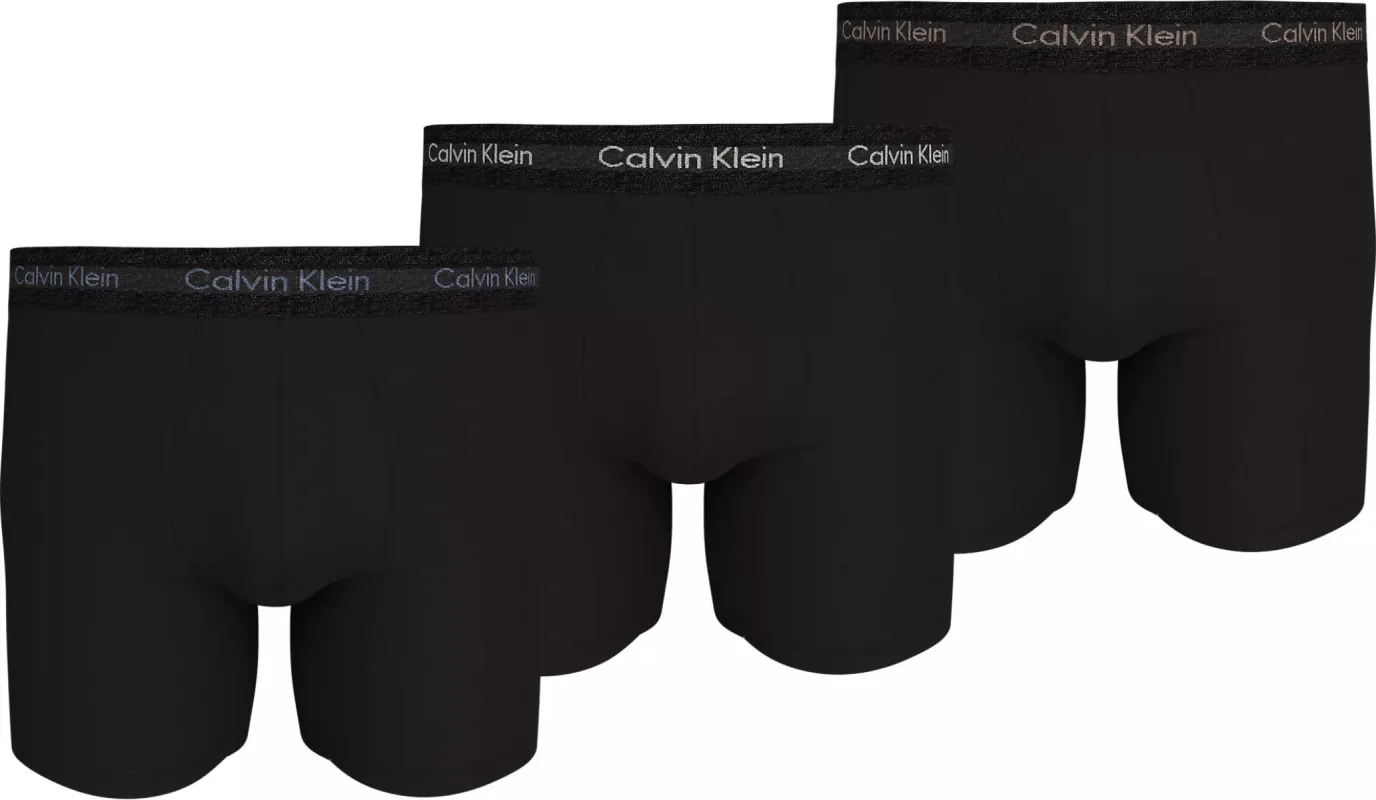 Calvin Klein COTTON STRETCH Mens 3 Pack Boxer Briefs Multicoloured sold by House of Slippers