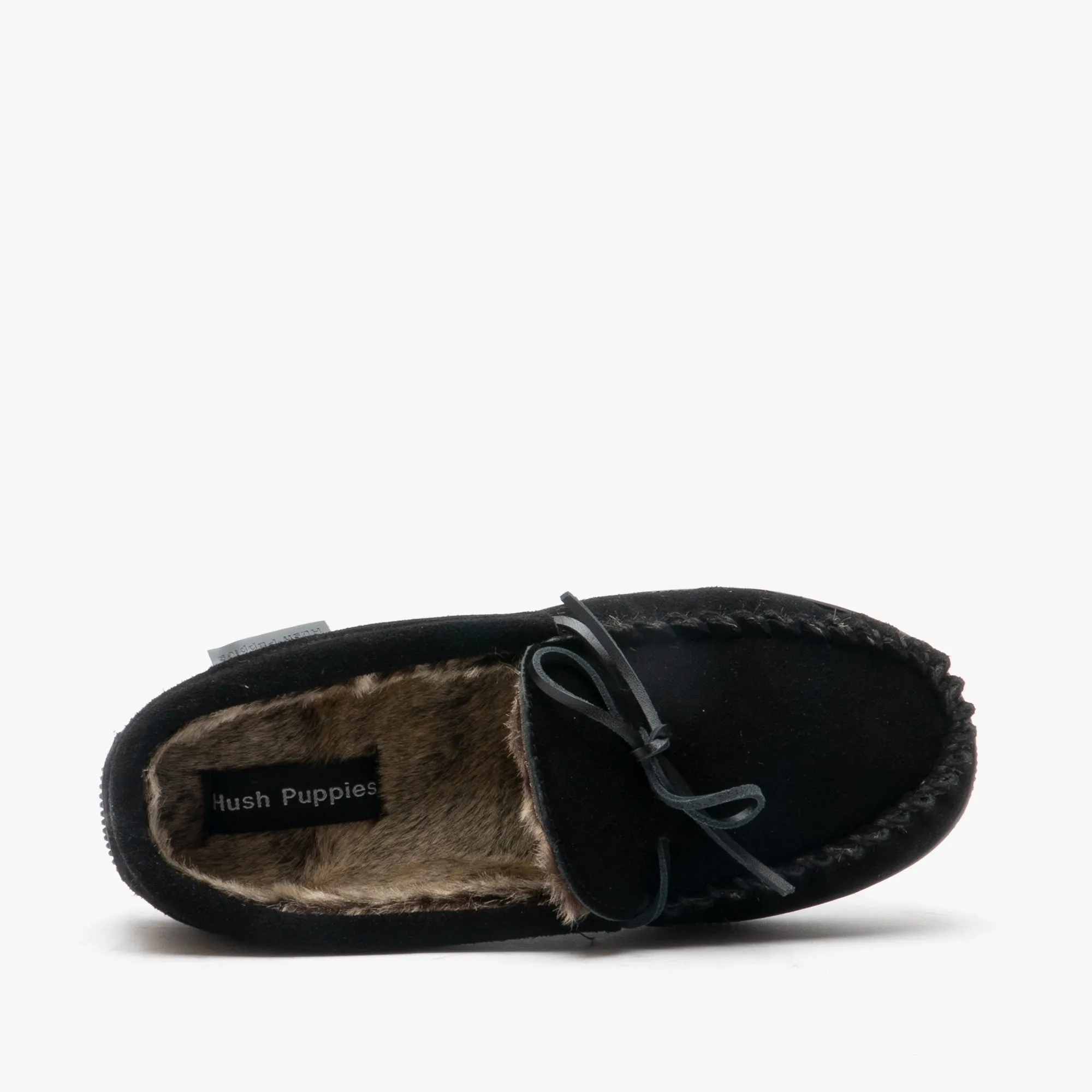 Hush Puppies ACE Mens Suede Moccasin Slippers Black sold by House of Slippers product image thumbnail 4