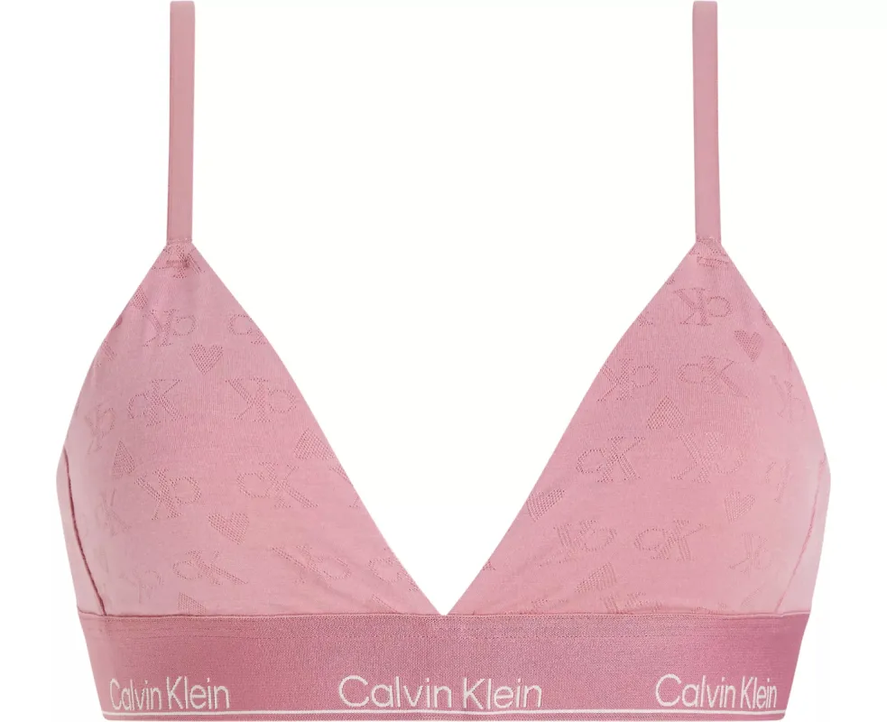 Calvin Klein MODERN COTTON VDAY Womens Triangle Bra Pink sold by House of Slippers