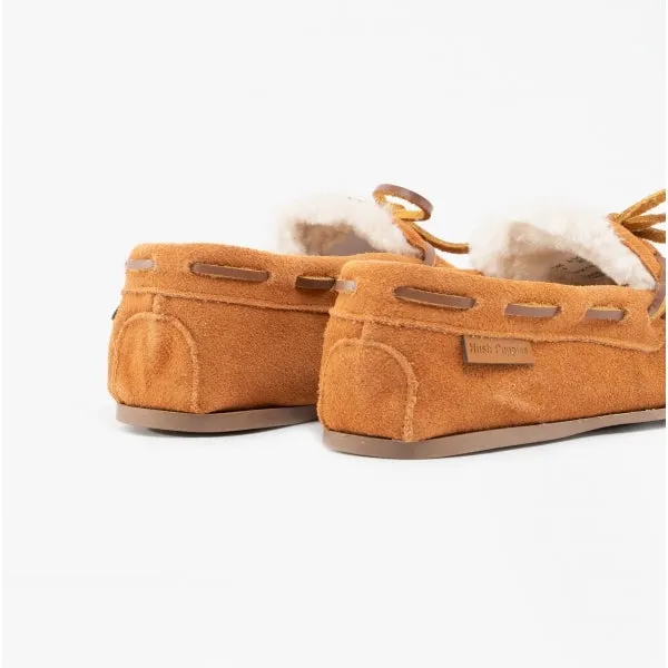 Hush Puppies ADDISON Kids Suede Moccasin Slippers Tan sold by House of Slippers product image thumbnail 5