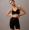 Calvin Klein COTTON STRETCH RIB Womens Lounge Shorts Black sold by House of Slippers