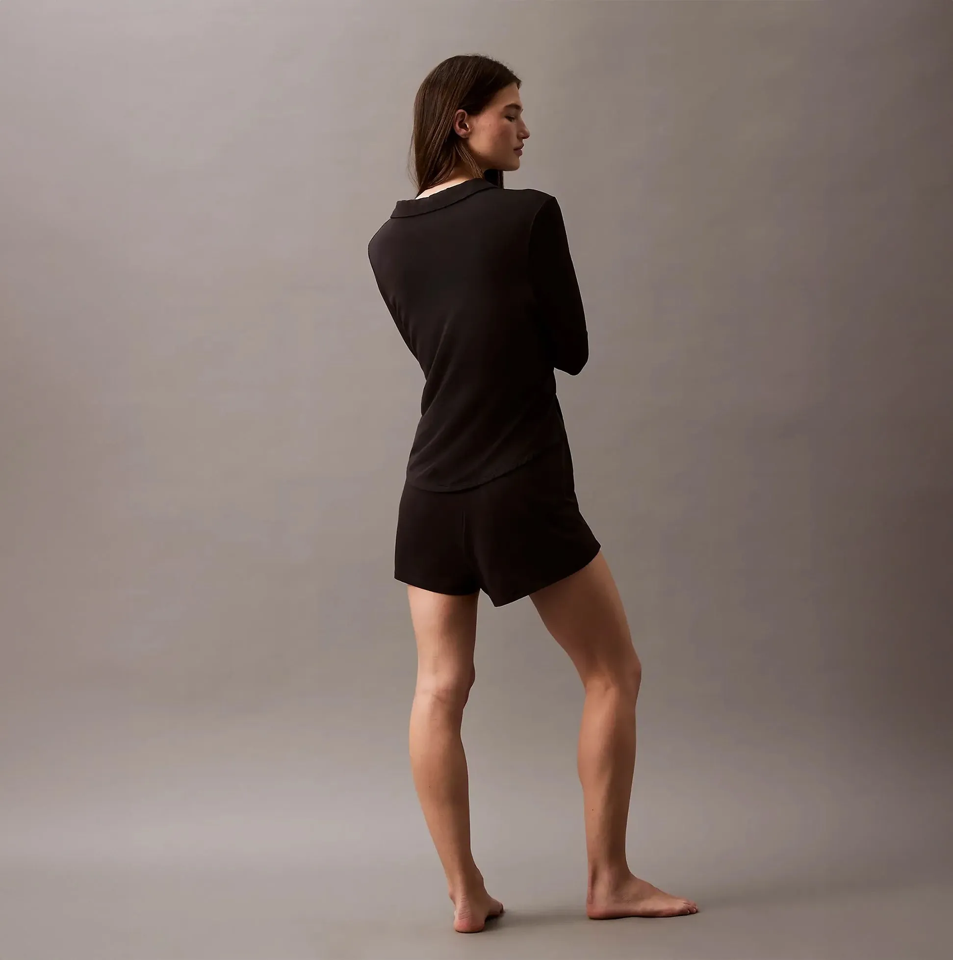 Calvin Klein ULTRA SOFT MODAL Womens Lounge Shorts Black sold by House of Slippers product image thumbnail 3