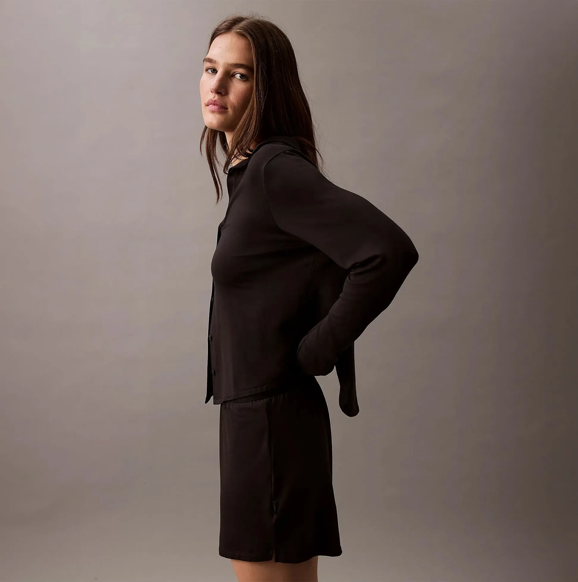 Calvin Klein ULTRA SOFT MODAL Womens Lounge Shorts Black sold by House of Slippers product image thumbnail 2