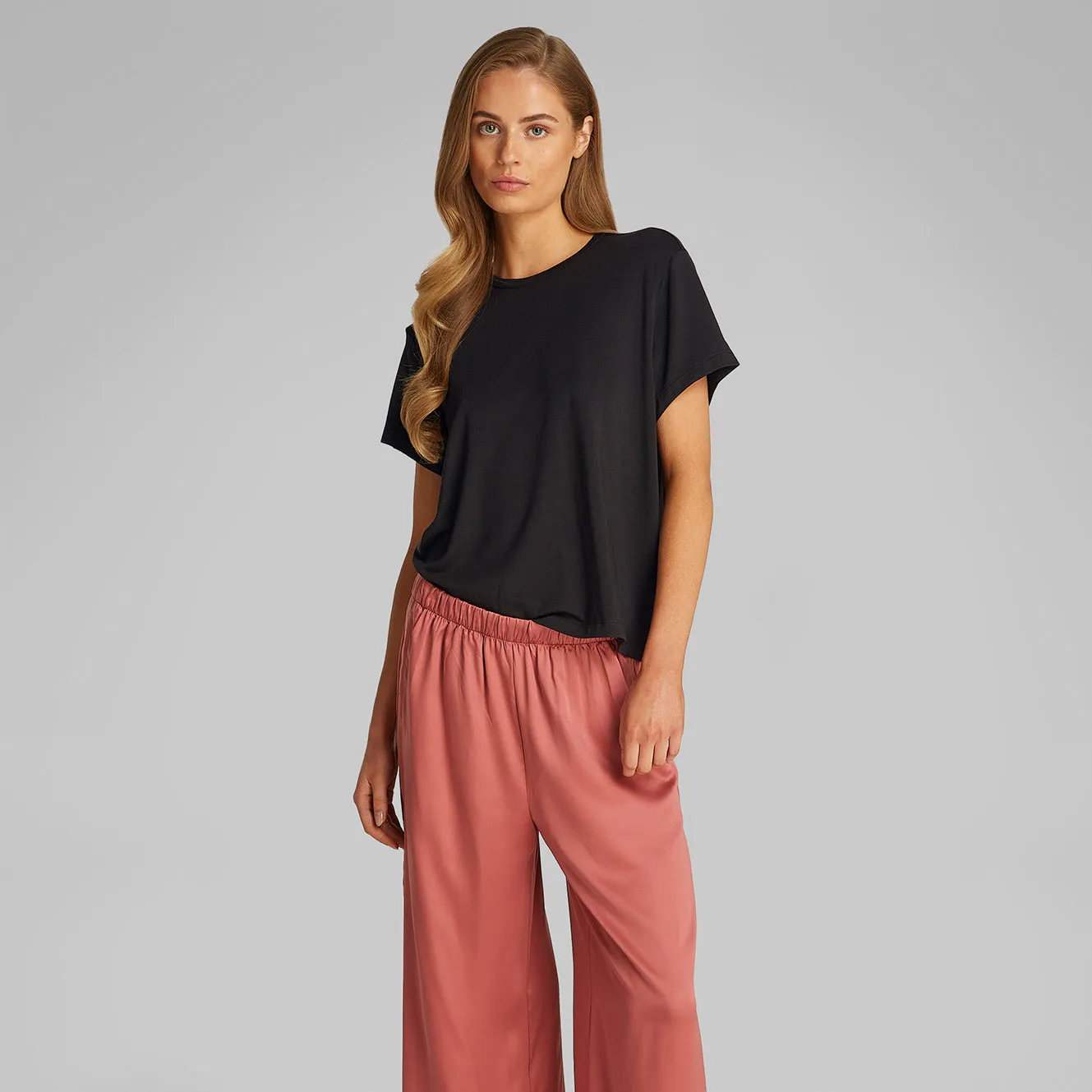 Calvin Klein ULTRA SOFT MODAL Womens Lounge T-Shirt Black sold by House of Slippers product image thumbnail 2