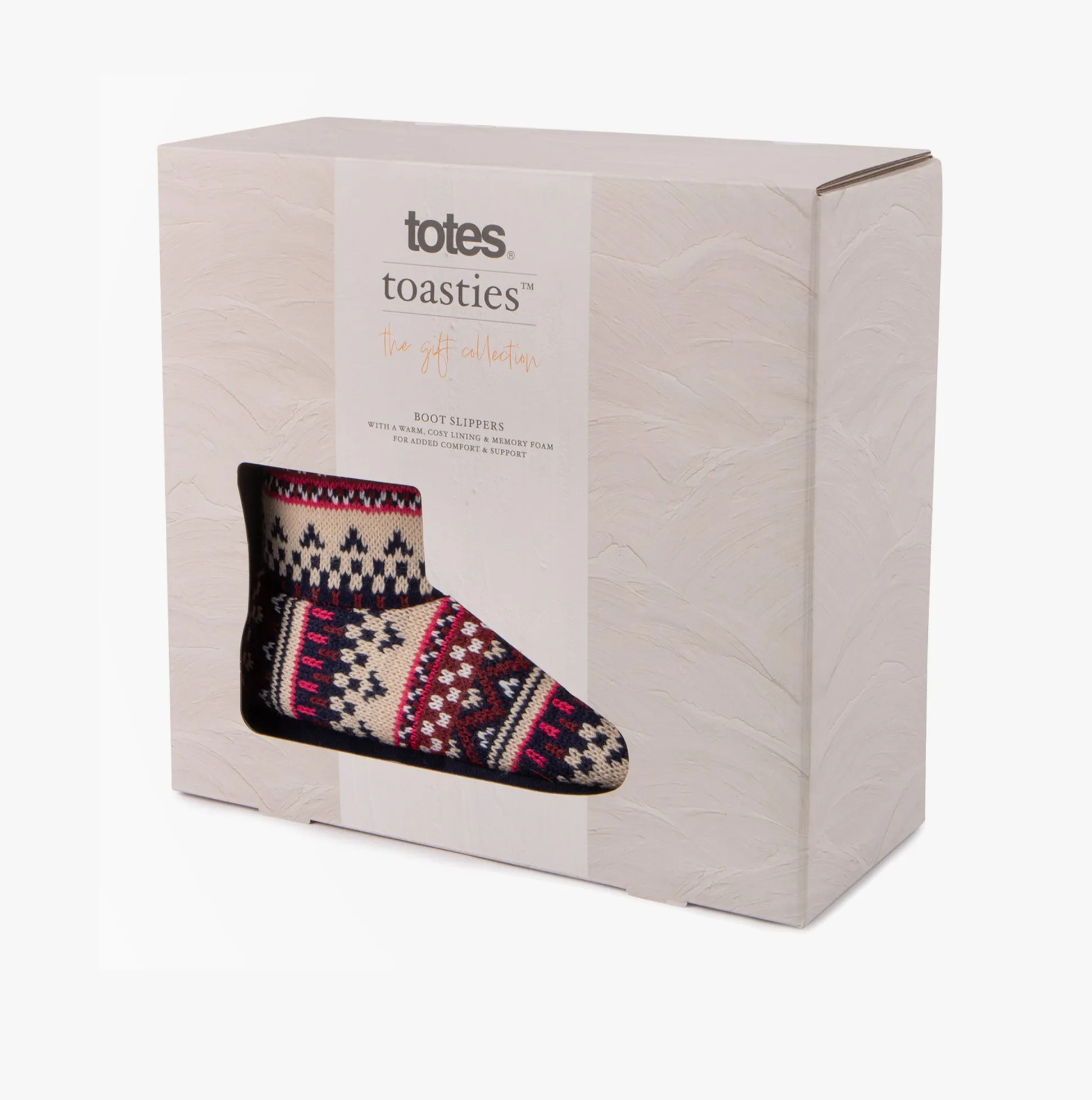Totes Toasties FAIR ISLE KNIT Womens Boot Slippers Fair Isle sold by House of Slippers product image thumbnail 3