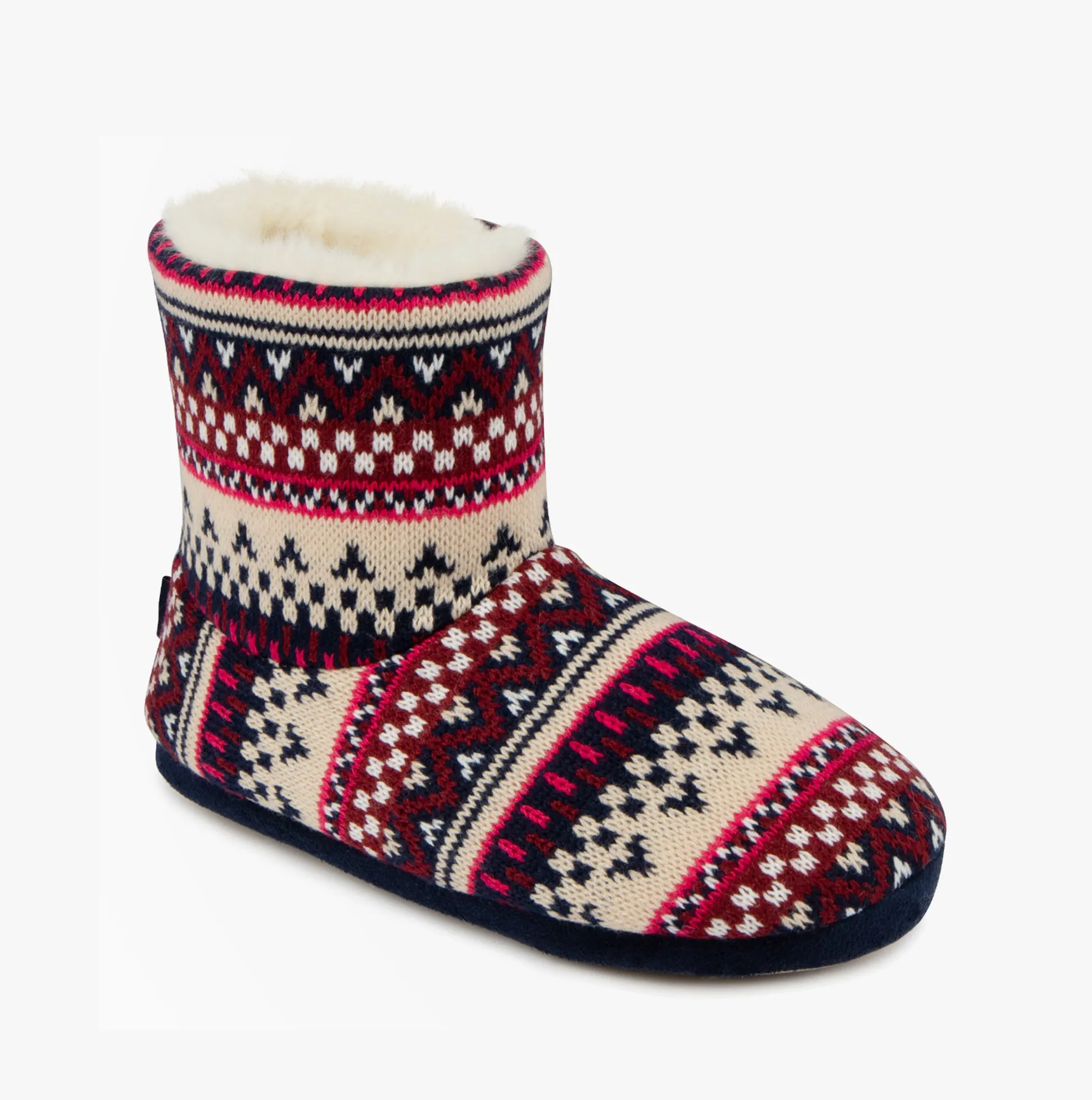 Totes Toasties FAIR ISLE KNIT Womens Boot Slippers Fair Isle sold by House of Slippers product image thumbnail 2