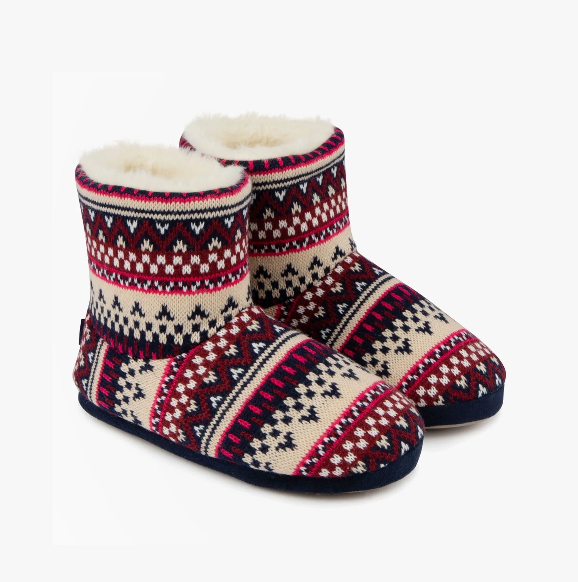 Totes Toasties FAIR ISLE KNIT Womens Boot Slippers Fair Isle sold by House of Slippers product image thumbnail 4