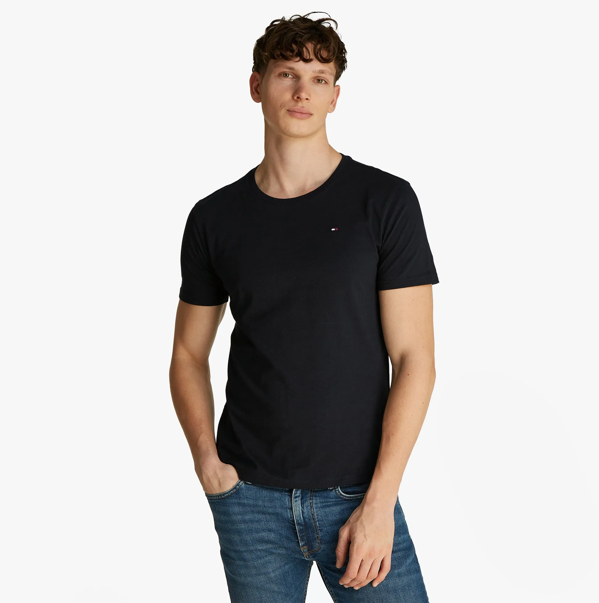 Tommy Hilfiger PURE COTTON Mens 3 Pack T-Shirts Black sold by House of Slippers product image thumbnail 5