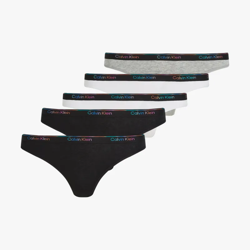 Calvin Klein ICON LOGO 5 Pack Womens Bikini Briefs Multicoloured sold by House of Slippers
