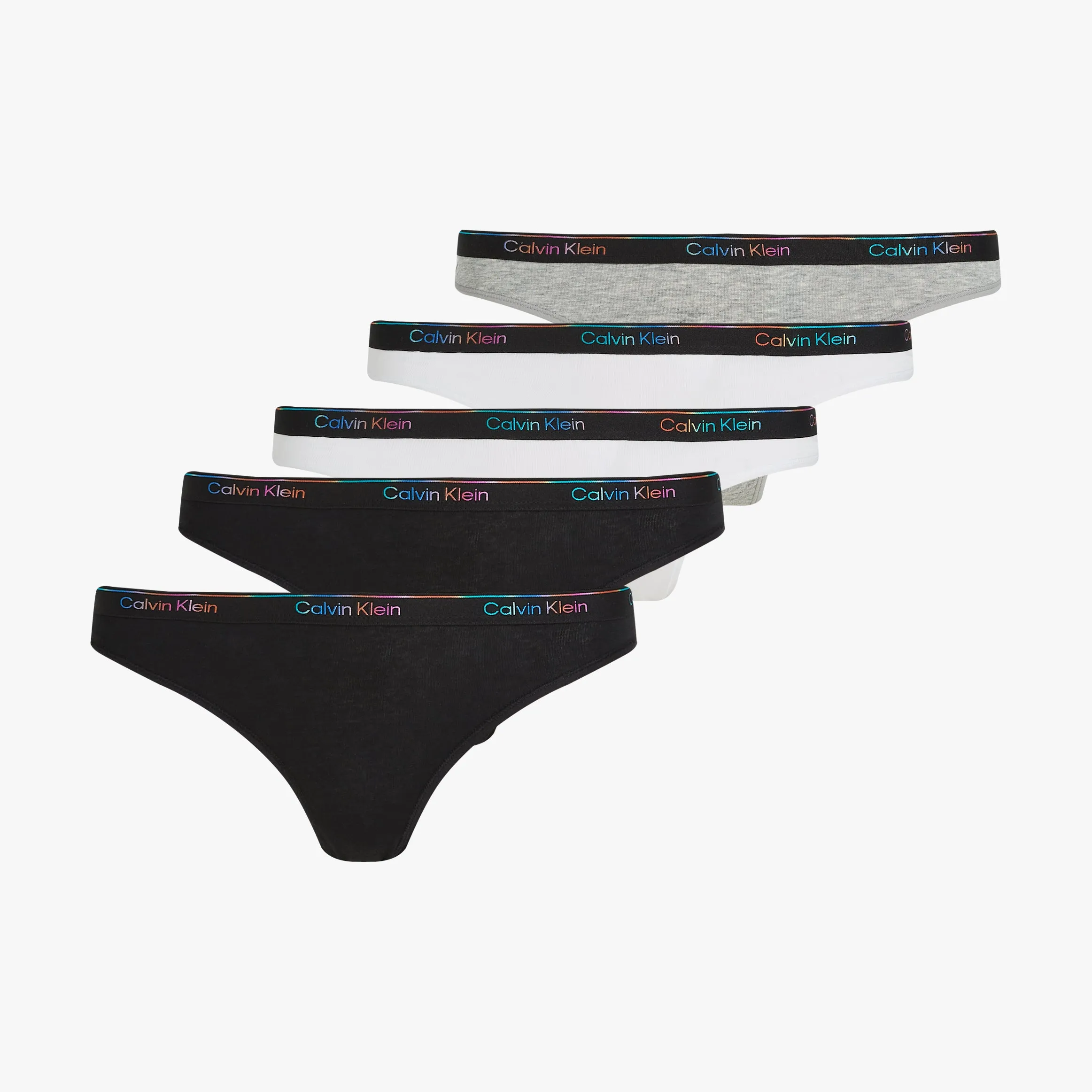 Calvin Klein ICON LOGO 5 Pack Womens Bikini Briefs Multicoloured sold by House of Slippers