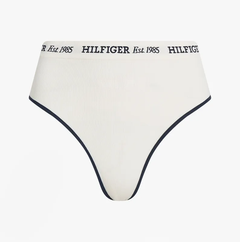 Tommy Hilfiger RIBBED Womens High Rise Briefs Ivory made by Tommy Hilfiger