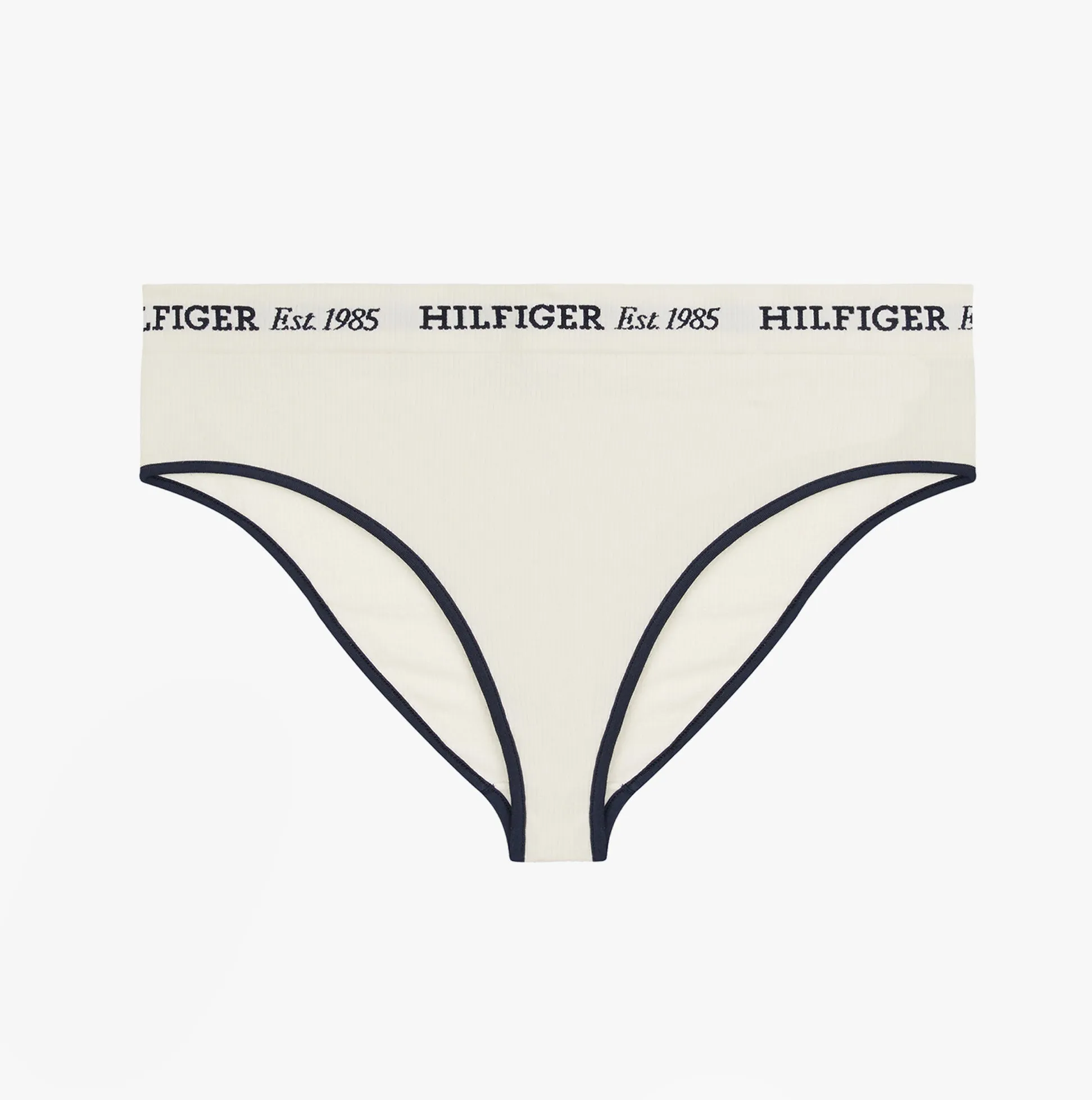 Tommy Hilfiger RIBBED Womens High Rise Briefs Ivory sold by House of Slippers product image thumbnail 3