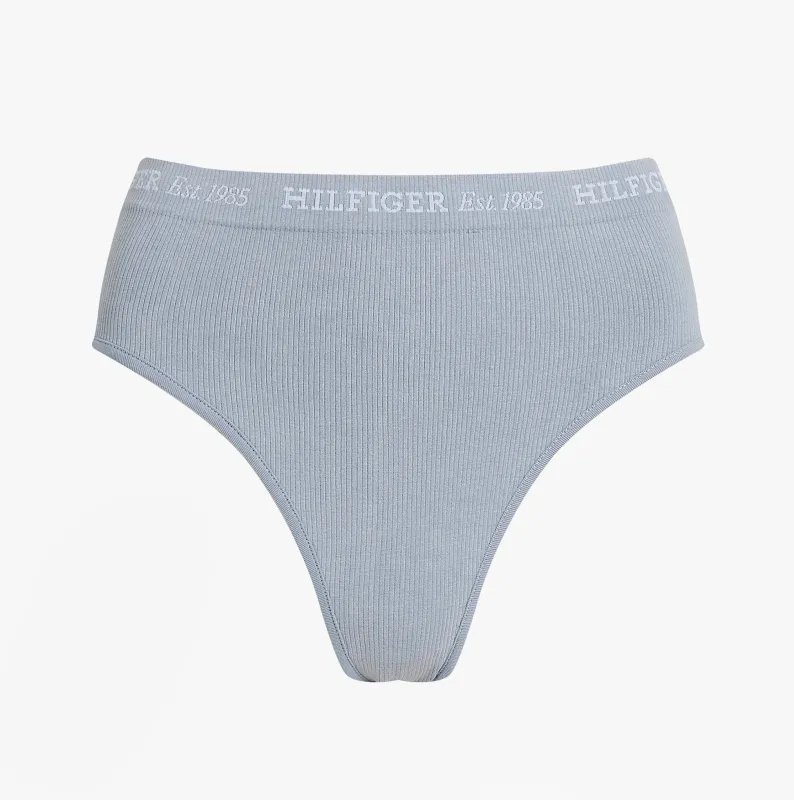 Tommy Hilfiger RIBBED Womens High Rise Briefs Brisk Blue made by Tommy Hilfiger