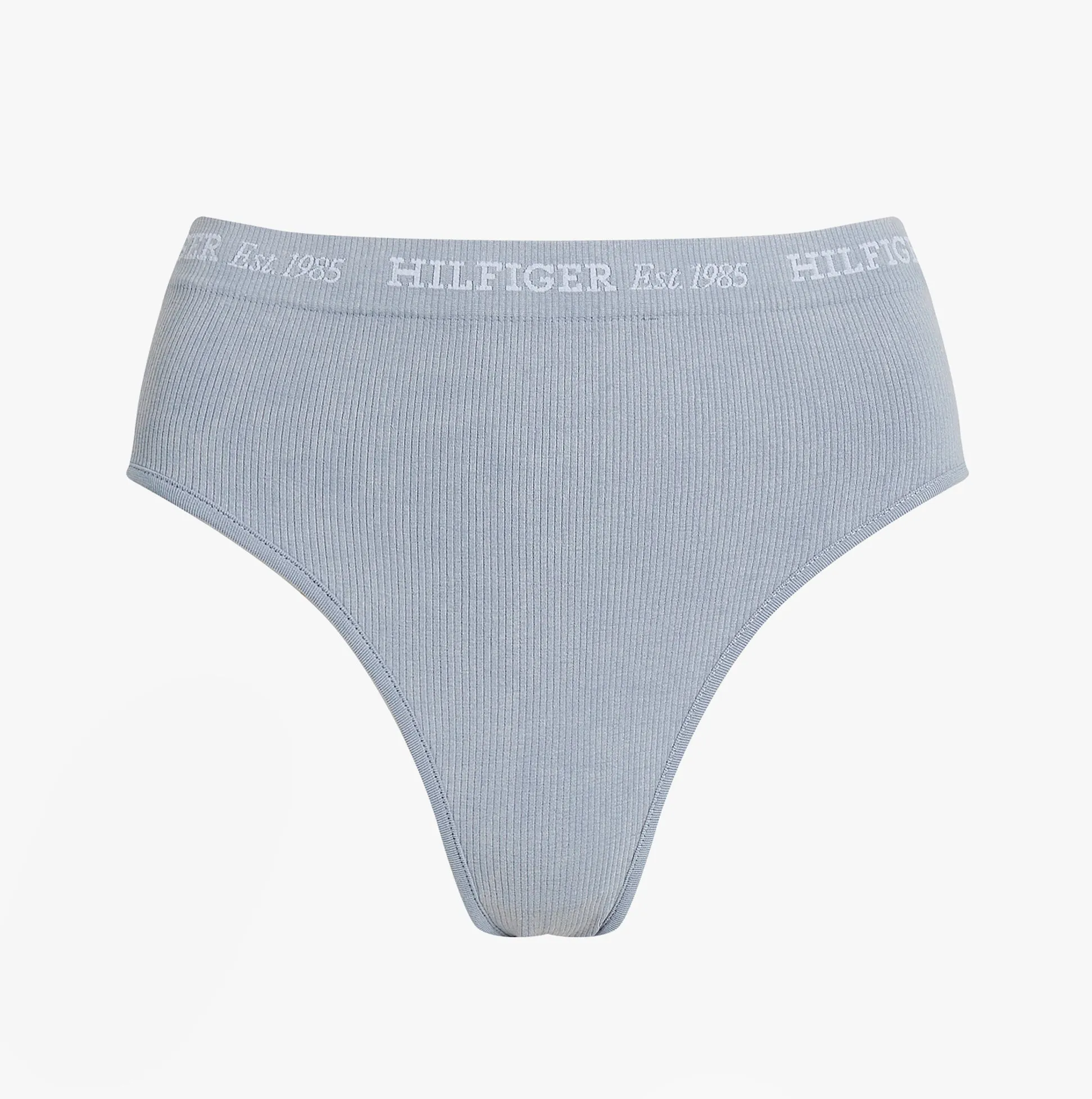 Tommy Hilfiger RIBBED Womens High Rise Briefs Brisk Blue sold by House of Slippers