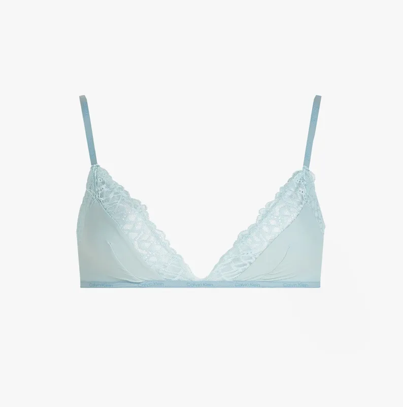 Calvin Klein SOFT STRETCH LACE Womens Triangle Bra Ether sold by House of Slippers