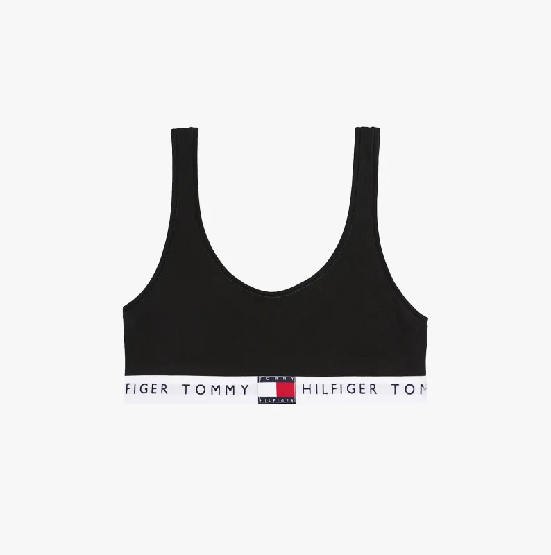 Tommy Hilfiger HERITAGE LOGO Womens Underband Non-Wired Bralette Black sold by House of Slippers
