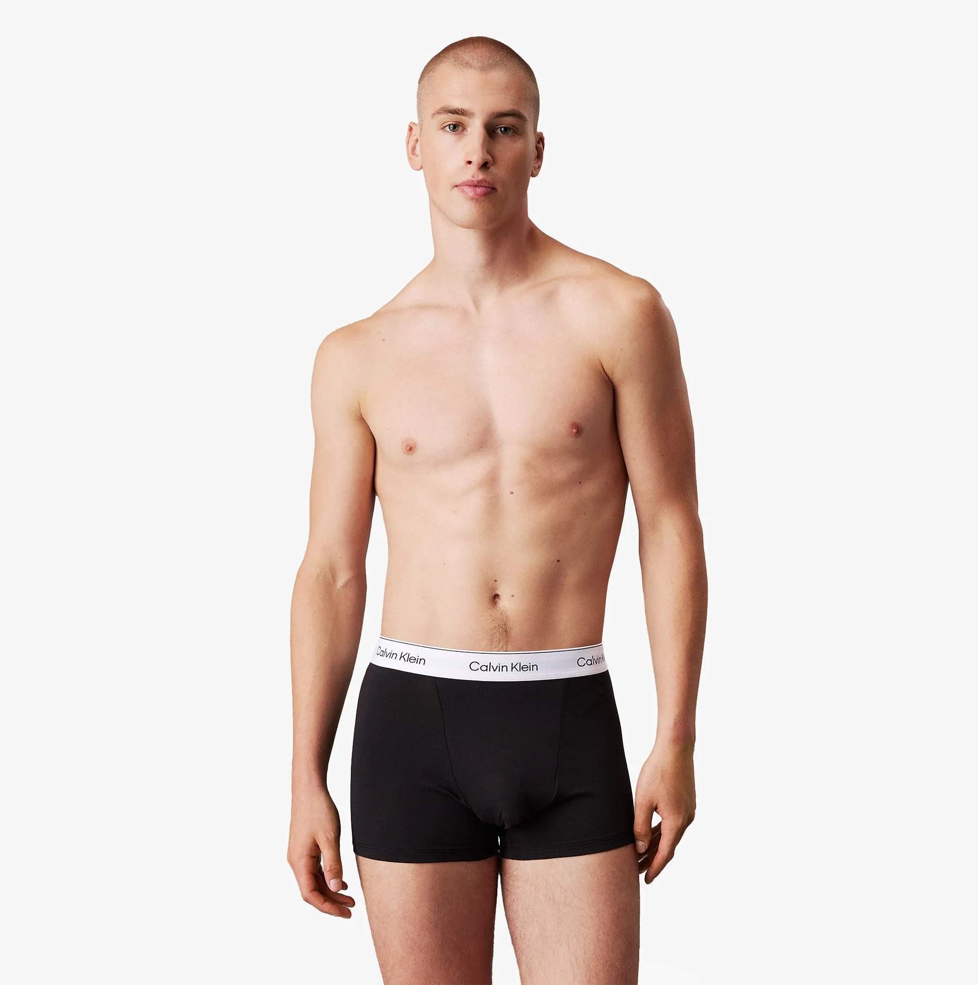 Calvin Klein ICON COTTON STRETCH 3 Pack Mens Dart Trunks Multicoloured sold by House of Slippers product image thumbnail 3