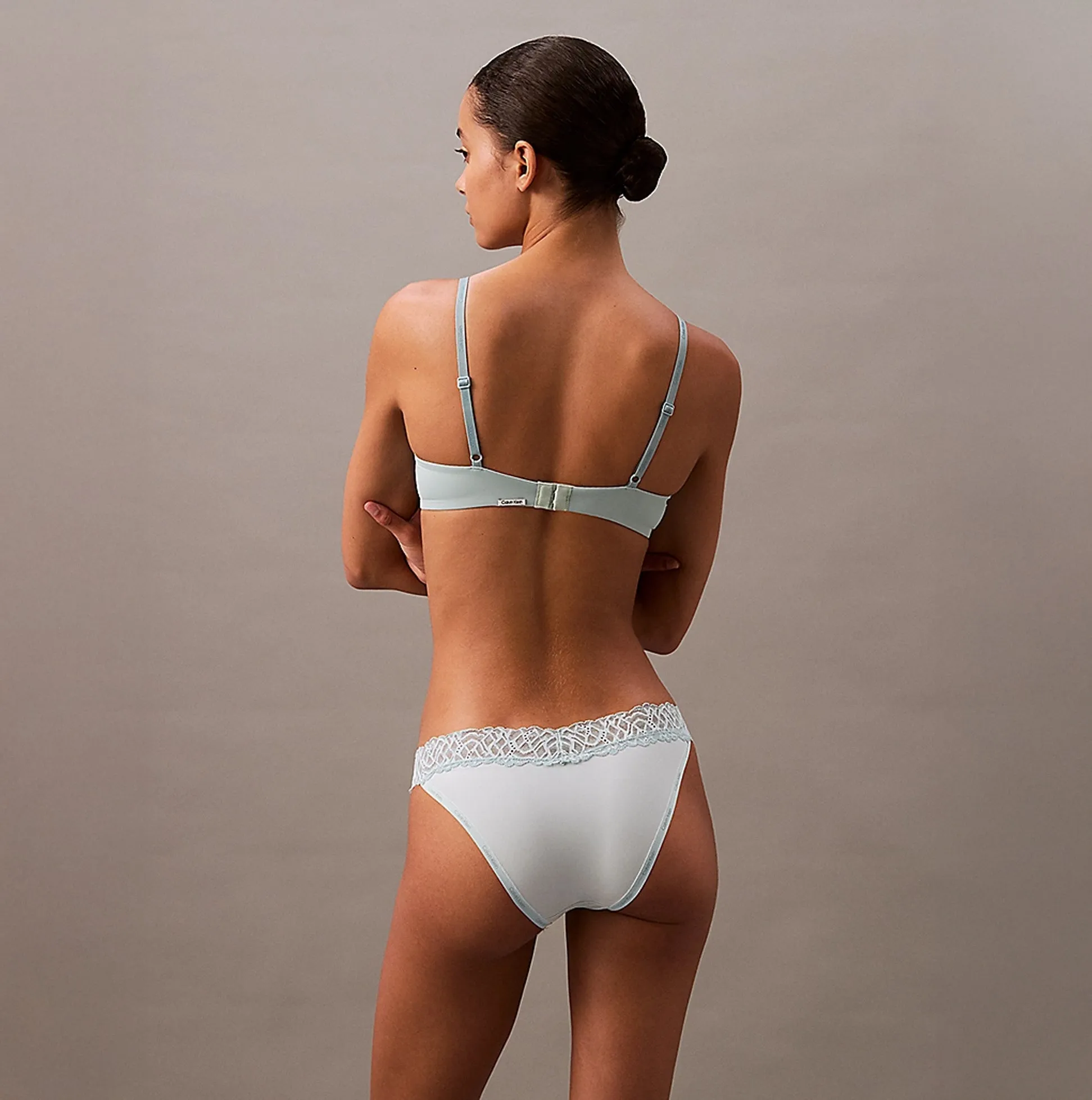 Calvin Klein SOFT STRETCH LACE Womens Bikini Briefs Ether sold by House of Slippers product image thumbnail 3