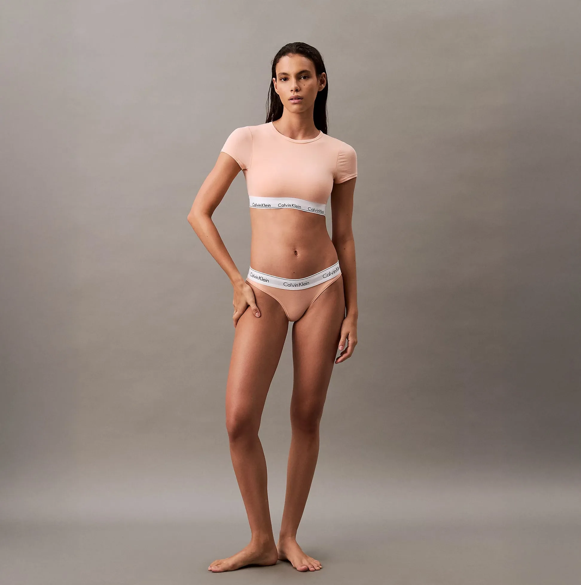 Calvin Klein ICON COTTON Womens T-Shirt Bralette Melon Frenzy sold by House of Slippers product image thumbnail 4