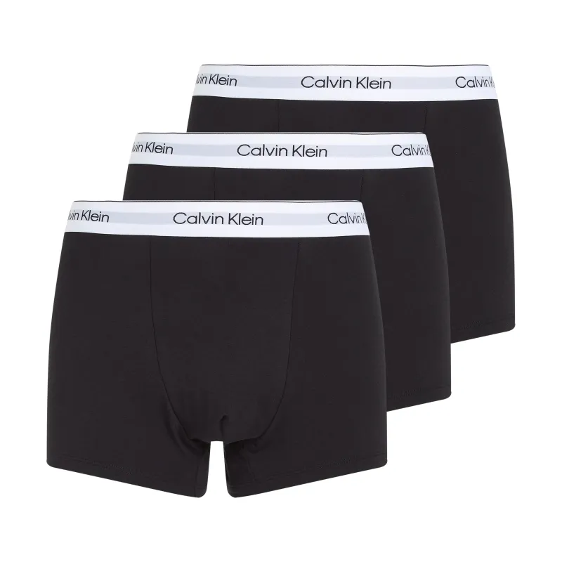 Calvin Klein ICON Cotton Stretch 3 Pack Dart Trunks Black/White made by Calvin Klein