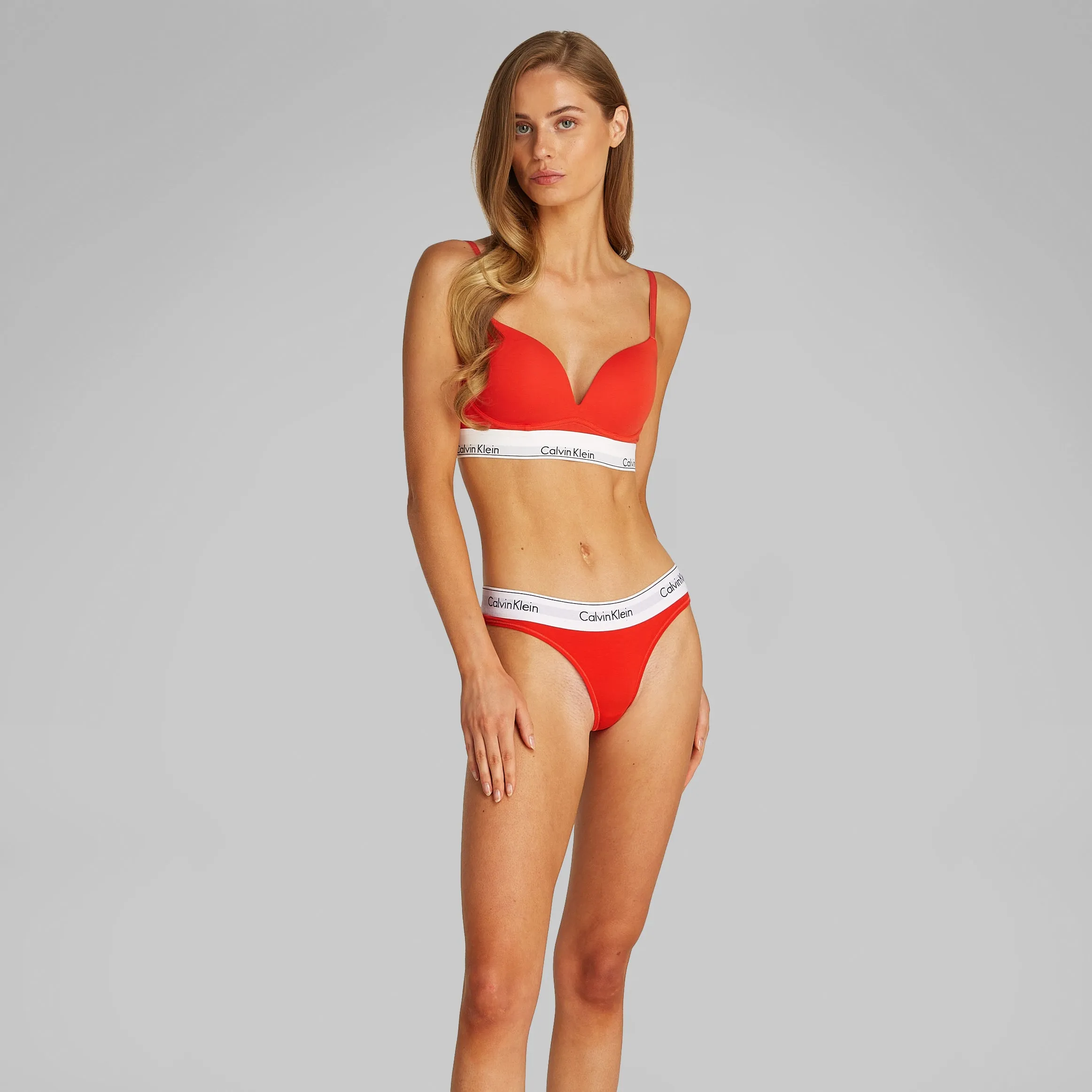 Calvin Klein ICON Cotton Modal Womens Thong Molten sold by House of Slippers product image thumbnail 4