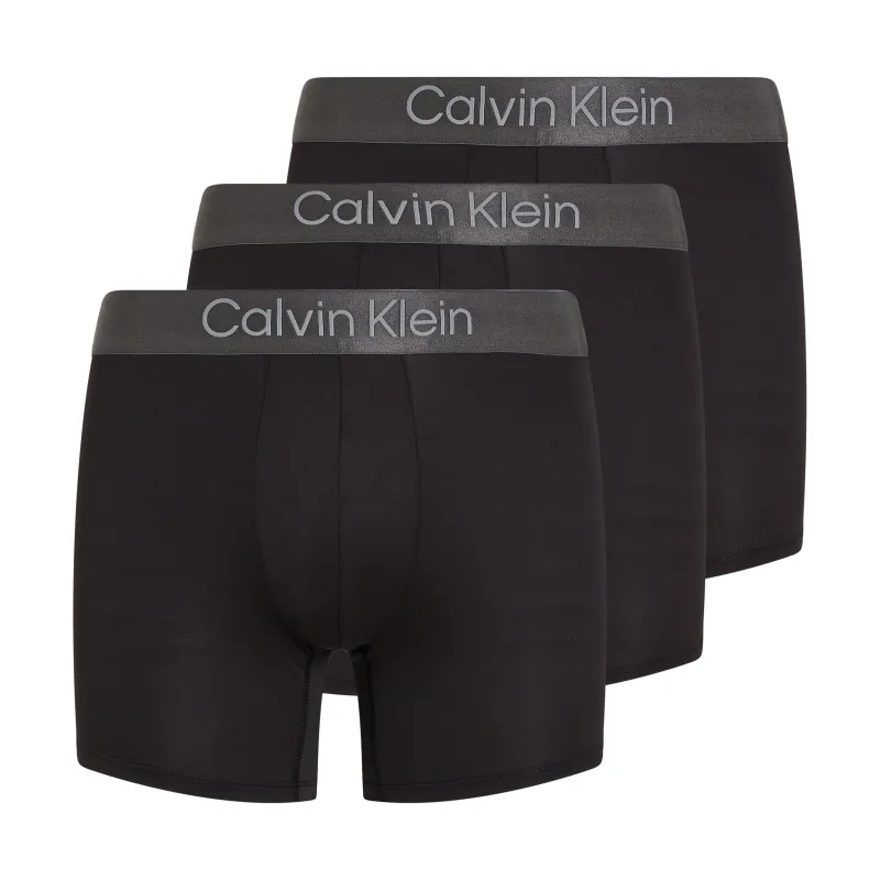 Calvin Klein MICRO STRETCH 3 Pack Mens Boxer Briefs Black sold by House of Slippers