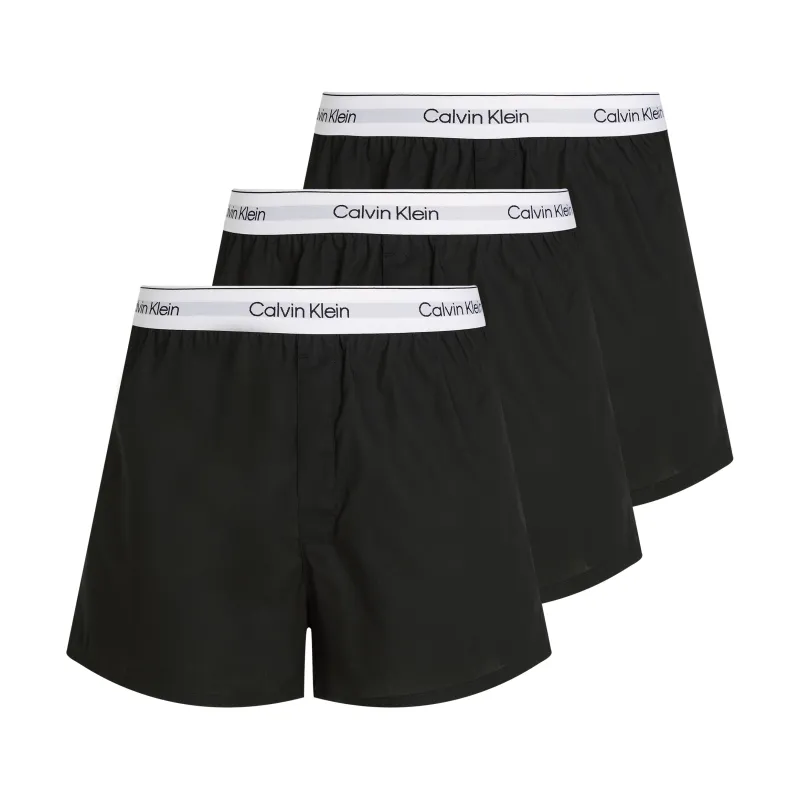Calvin Klein BOXER SLIM 3 Pack Mens Black sold by House of Slippers