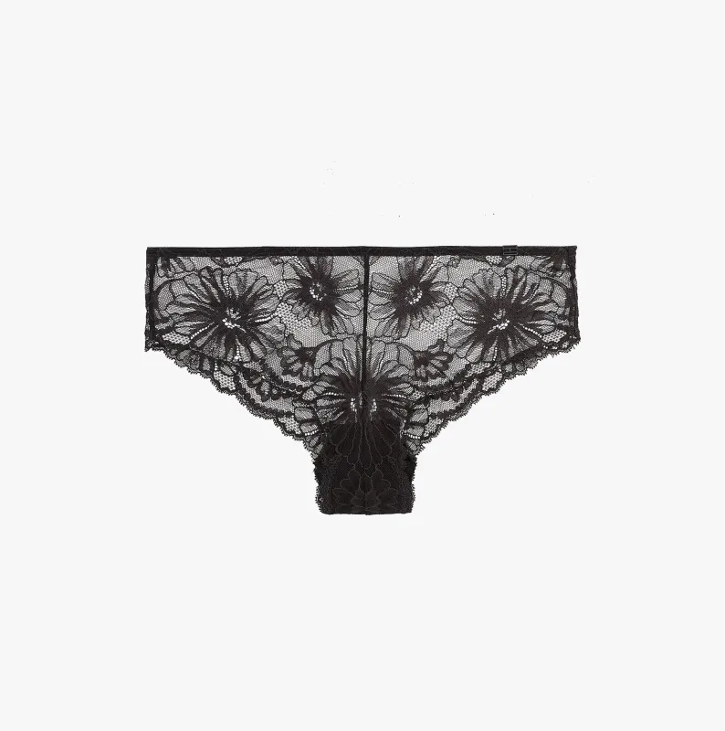 Tommy Hilfiger FLORAL LACE Womens Brazilian Briefs Black sold by House of Slippers