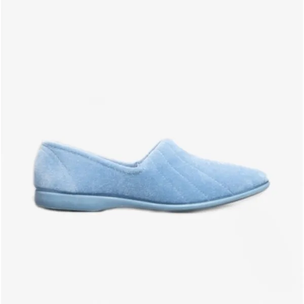 GBS AUDREY Slip On Womens Slippers Blue sold by House of Slippers