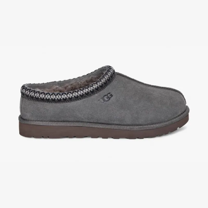 TASMAN Mens Full Slippers Dark Grey sold by House of Slippers