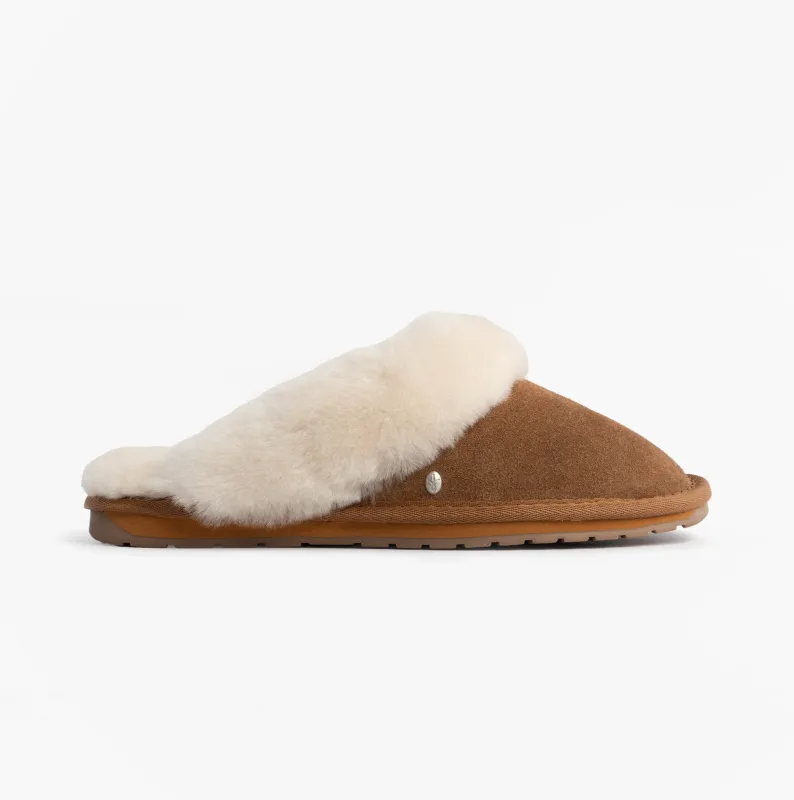 EMU Australia JOLIE Womens Mule Sheepskin Slippers Chestnut made by Emu