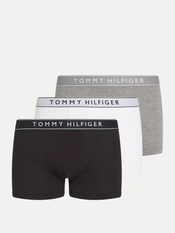 Tommy Hilfiger Mens 3 Pack Trunks Grey/Black/White made by Tommy Hilfiger