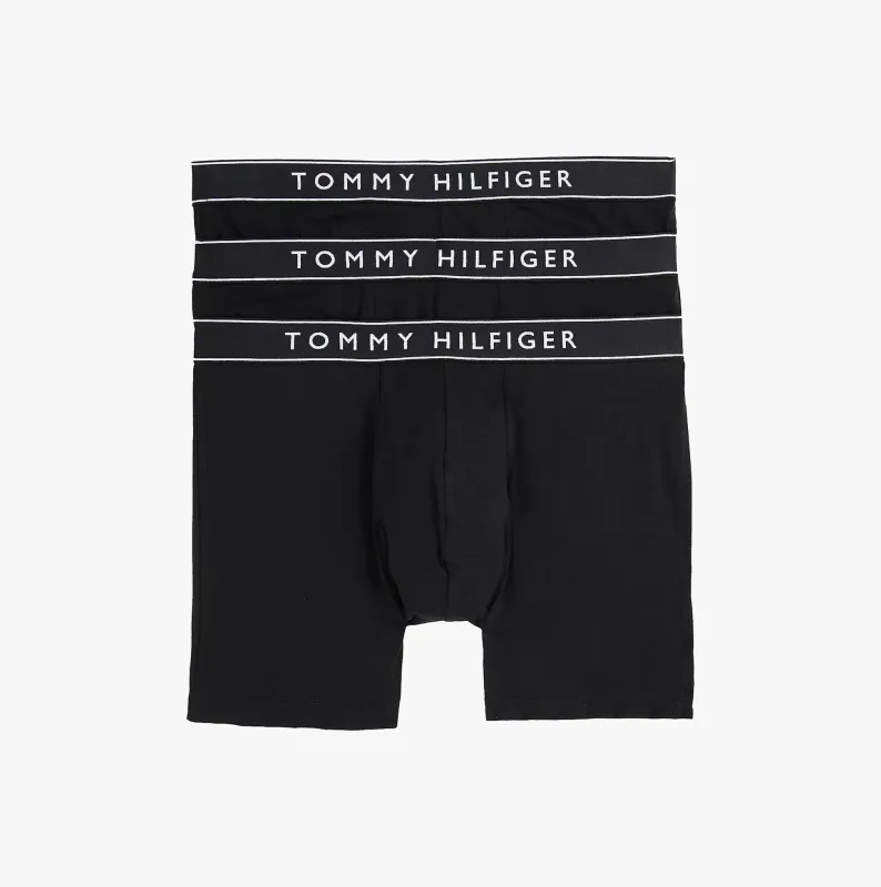 Tommy Hilfiger Mens 3 Pack Waistband Boxer Brief Black sold by House of Slippers