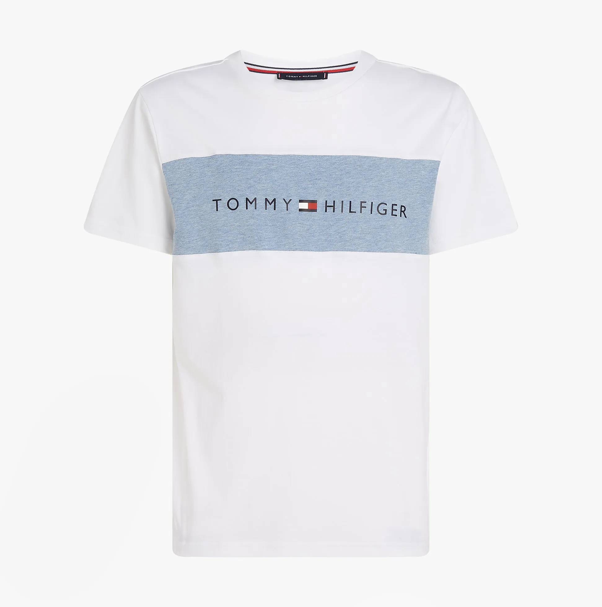 Tommy Hilfiger COLOUR BLOCKED Mens T-Shirt Optic White sold by House of Slippers