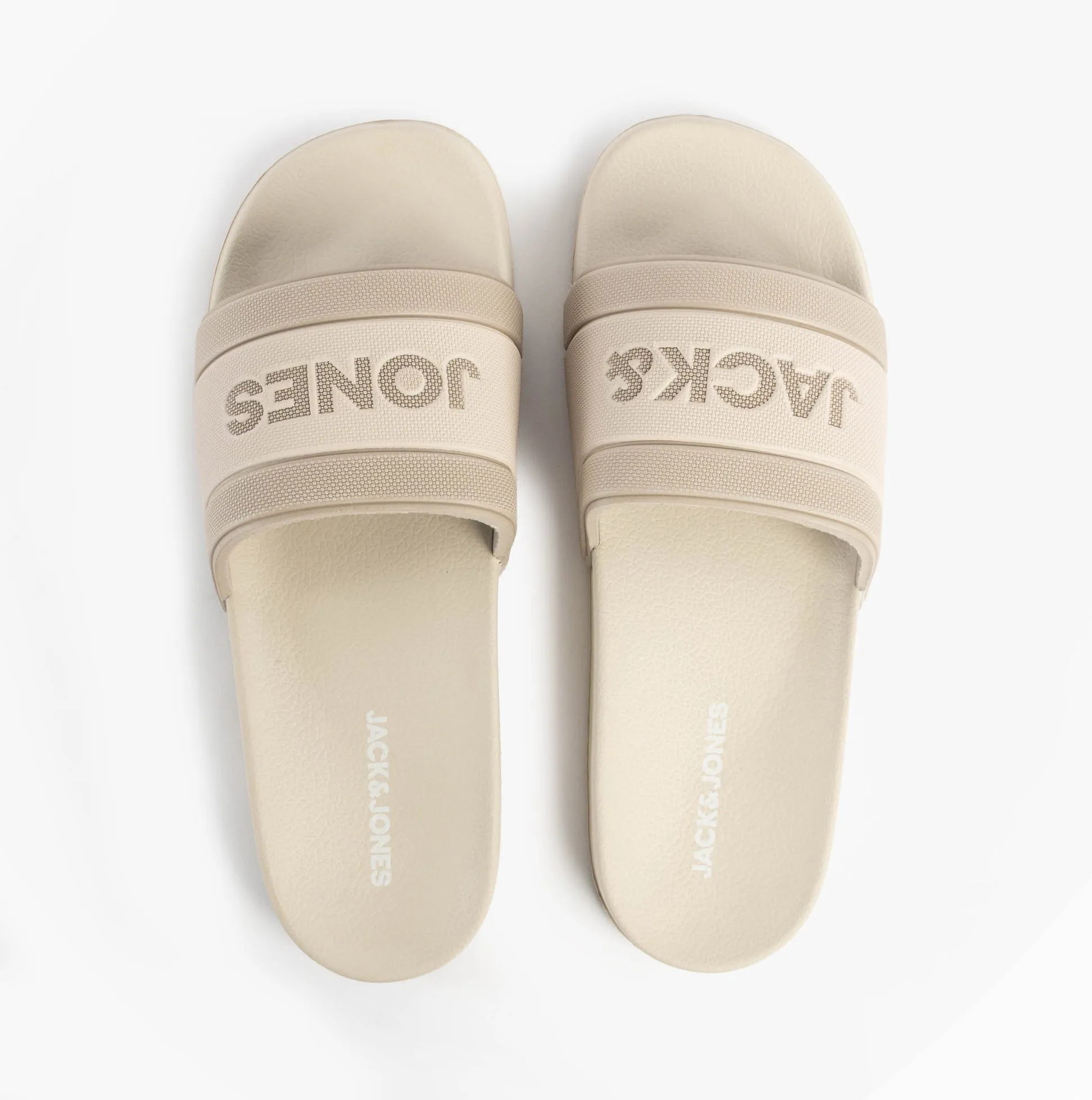 Jack & Jones JARRED Mens Sliders Moonbeam sold by House of Slippers