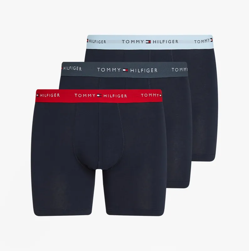 Tommy Hilfiger LOGO 3 Pack Mens Boxer Briefs Multicoloured sold by House of Slippers