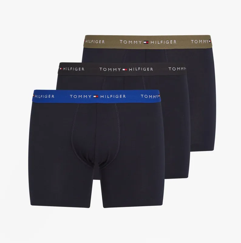 Tommy Hilfiger LOGO 3 Pack Mens Boxer Briefs Multicoloured sold by House of Slippers