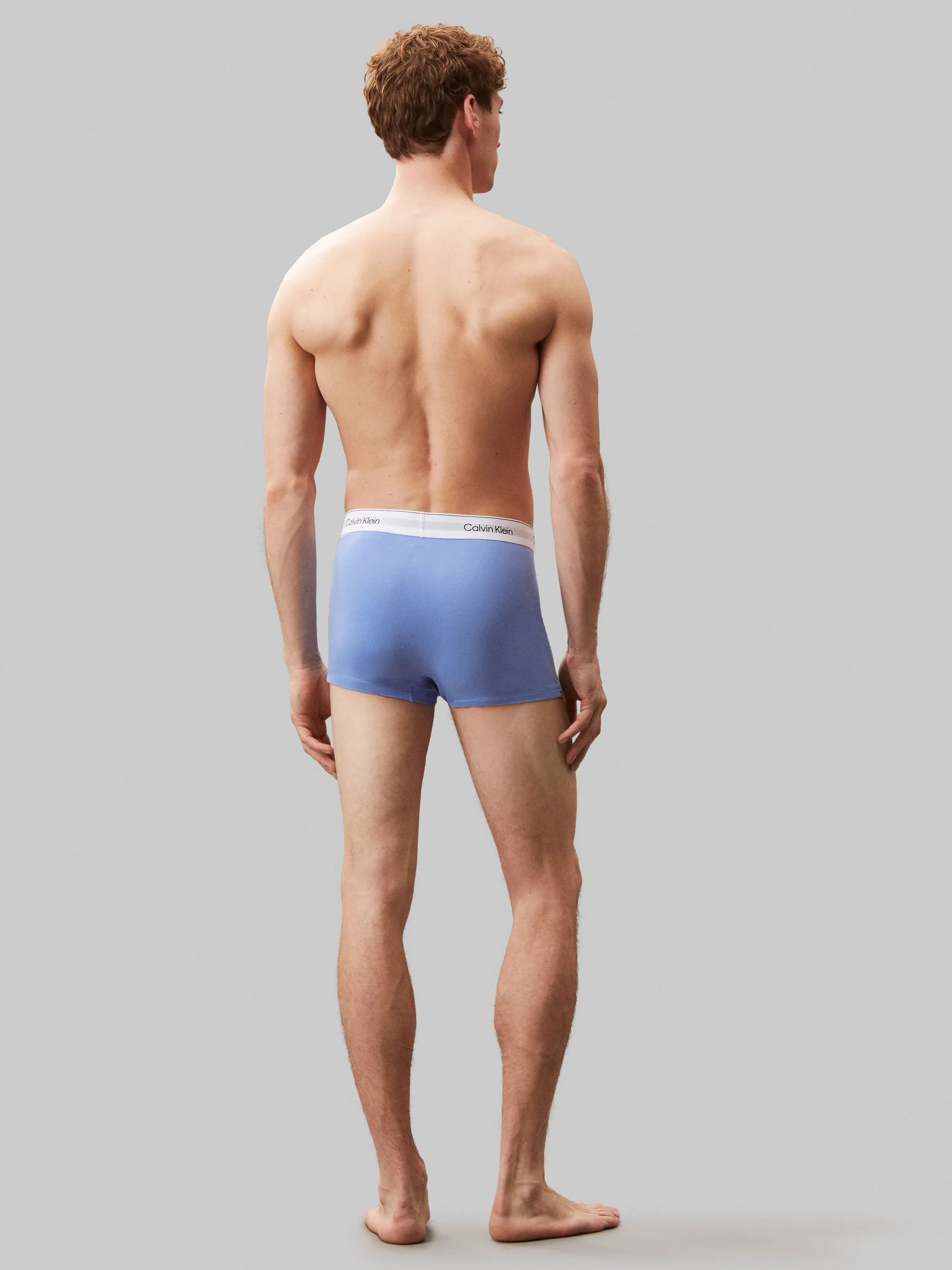Calvin Klein ICON COTTON STRETCH 3 Pack Mens Dart Trunks Multicoloured sold by House of Slippers product image thumbnail 4