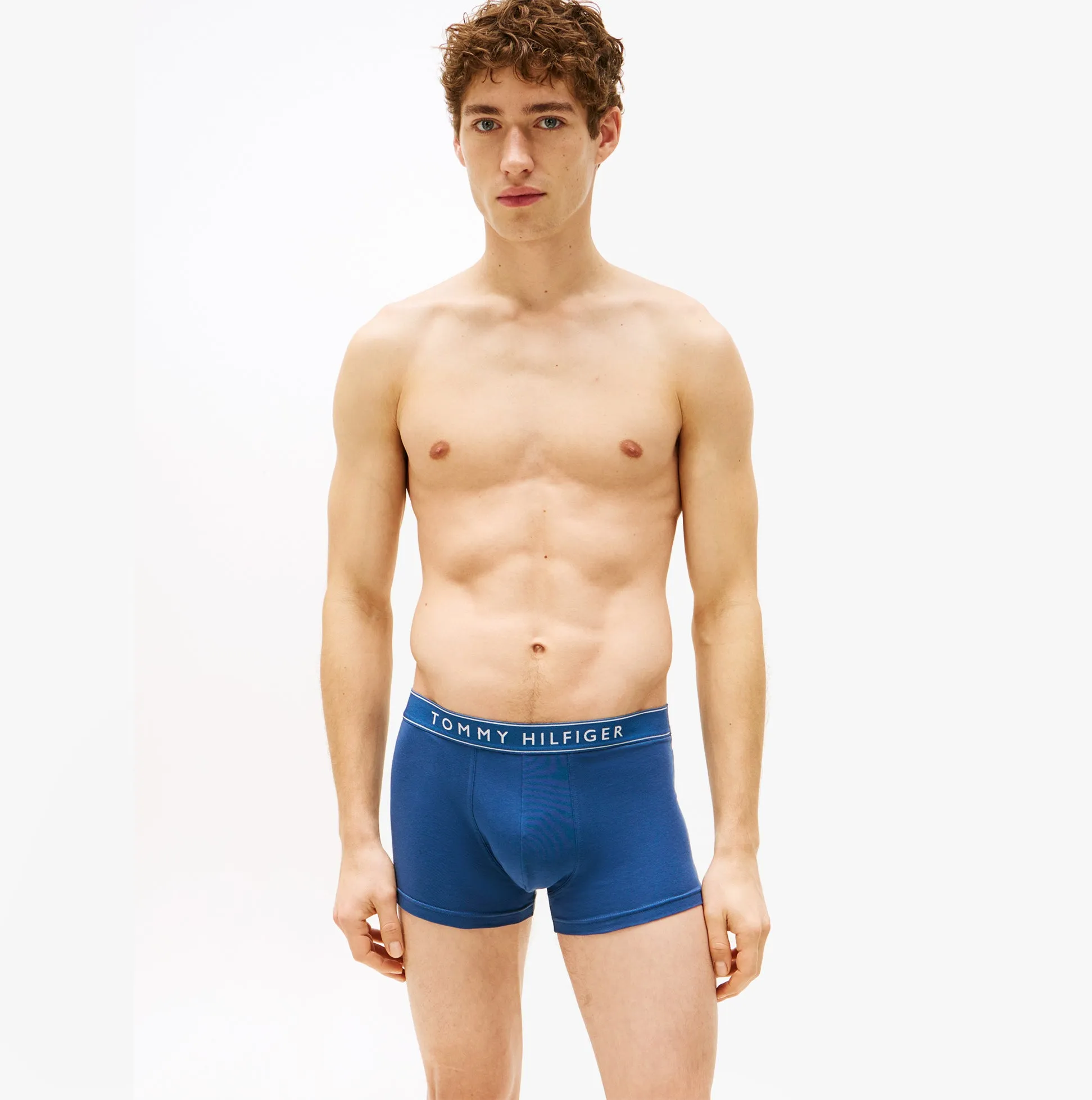 Tommy Hilfiger 3 Pack Mens Trunks Des Sky/Calico/Fssl Blue sold by House of Slippers product image thumbnail 5