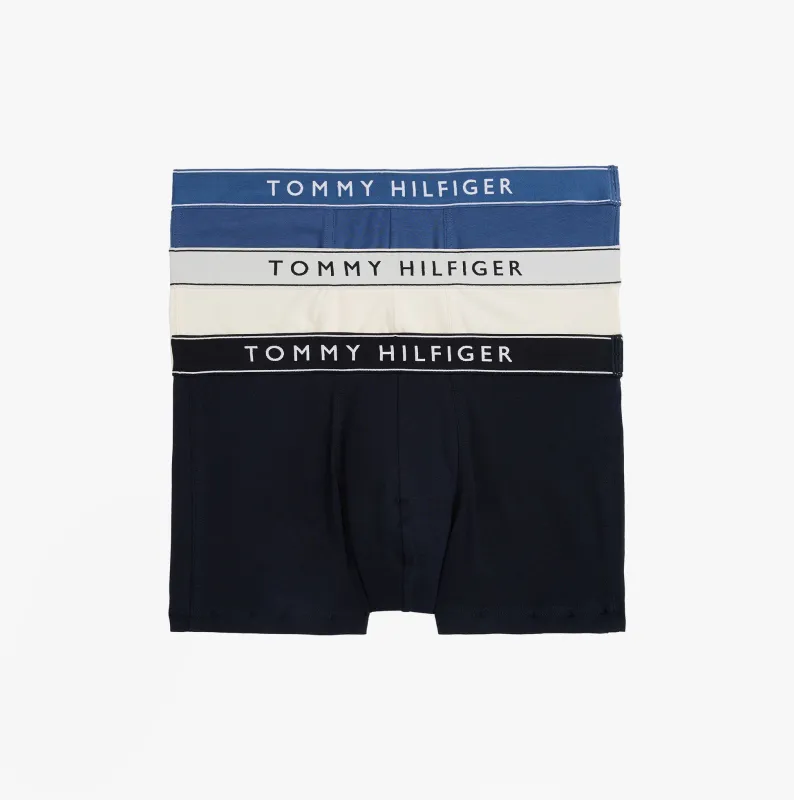 Tommy Hilfiger 3 Pack Mens Trunks Des Sky/Calico/Fssl Blue made by Tommy Hilfiger