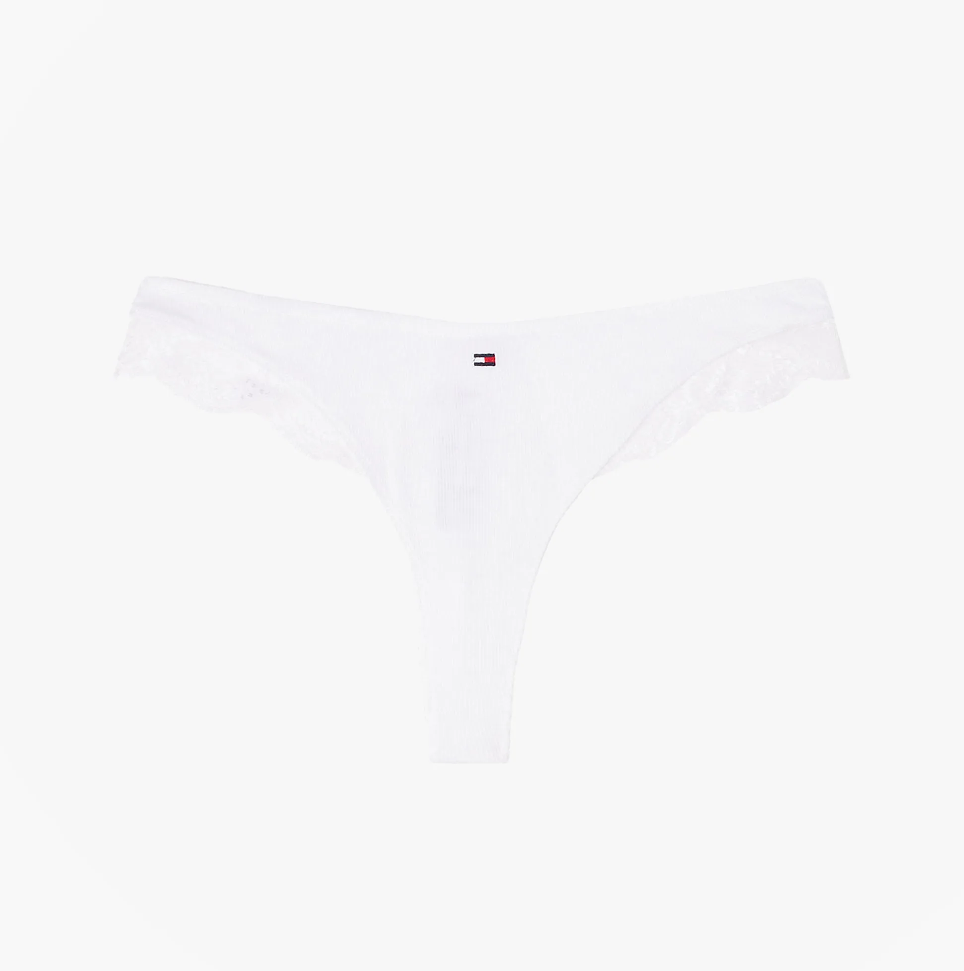 Tommy Hilfiger LACE TRIM Womens Dipped Thong White sold by House of Slippers product image thumbnail 2