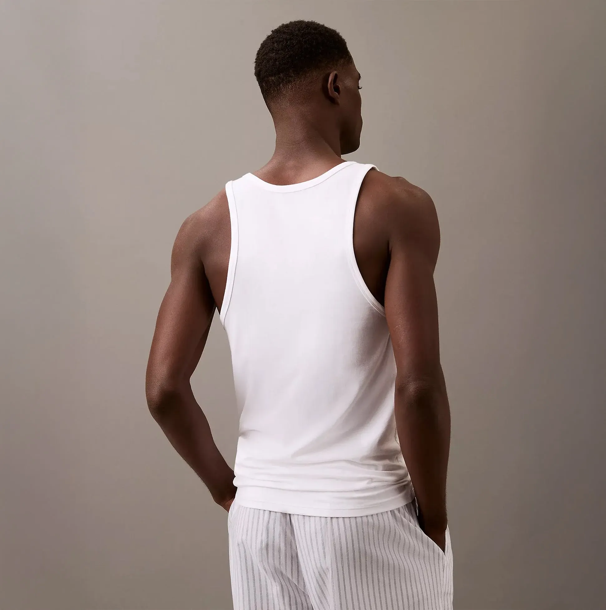 Calvin Klein 3 Pack Mens Lounge Tank Tops White sold by House of Slippers product image thumbnail 4