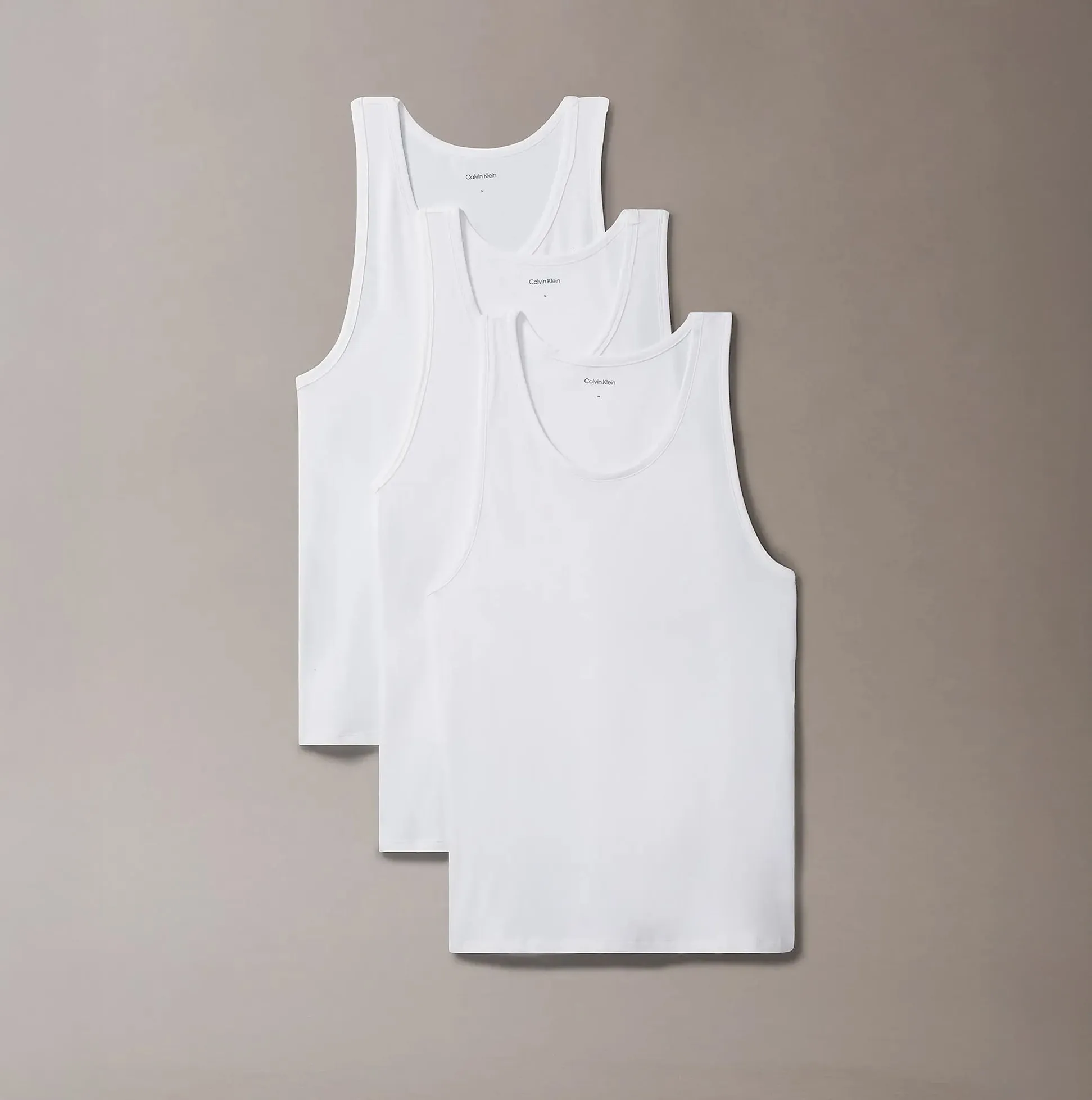 Calvin Klein 3 Pack Mens Lounge Tank Tops White sold by House of Slippers