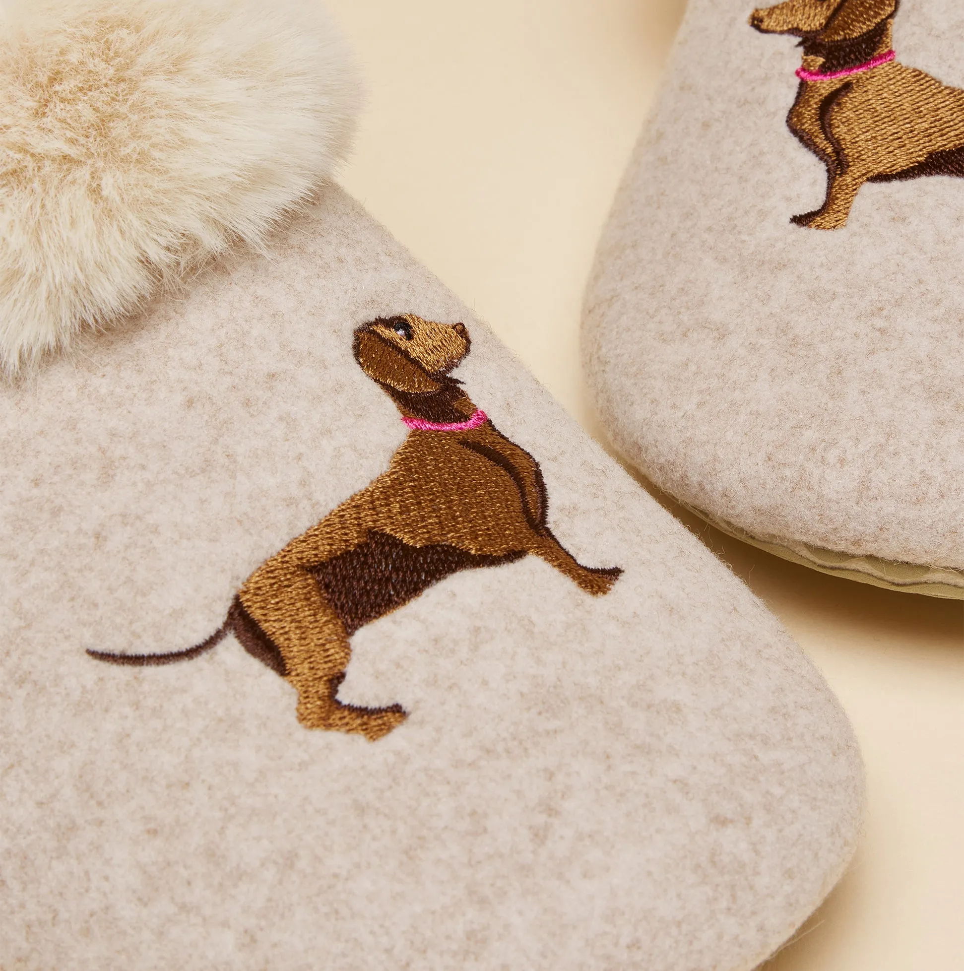 Joules SLIPPET Womens Mule Slippers Oatmeal sold by House of Slippers product image thumbnail 4