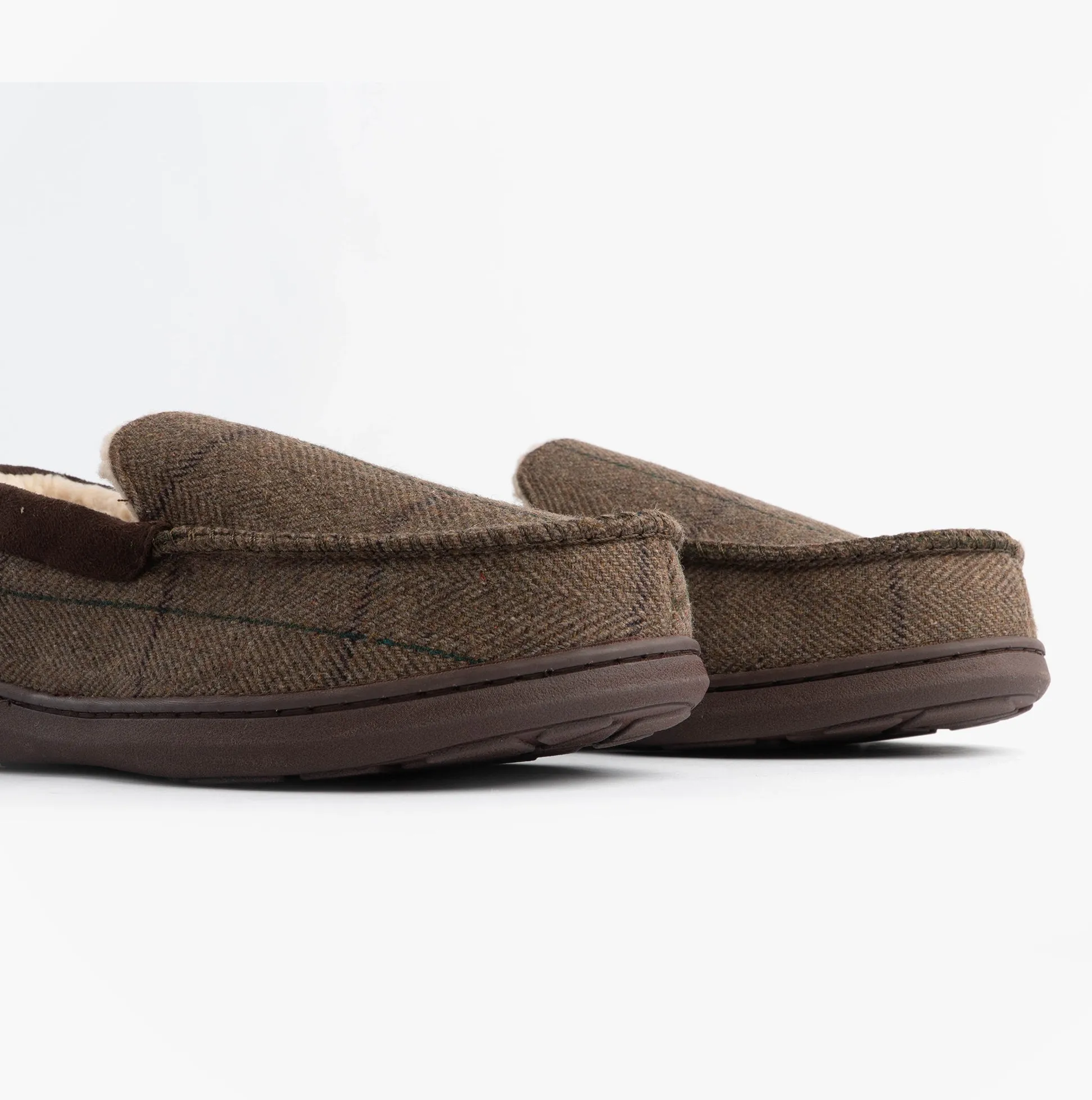 Jo & Joe GLENCOE Mens Tartan Slippers Brown sold by House of Slippers product image thumbnail 5