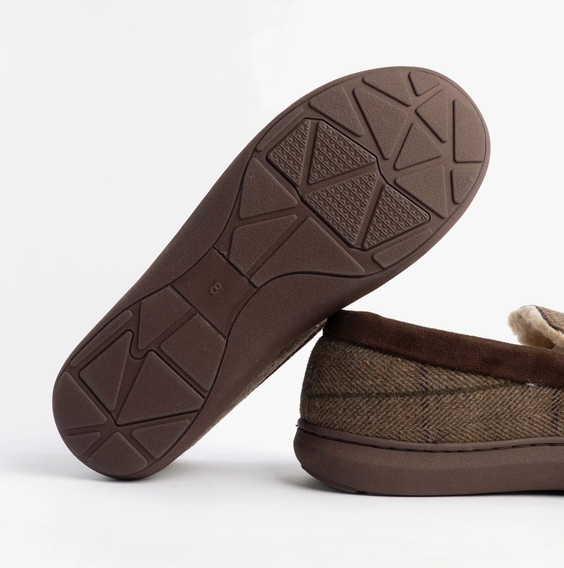 Jo & Joe GLENCOE Mens Tartan Slippers Brown sold by House of Slippers product image thumbnail 3