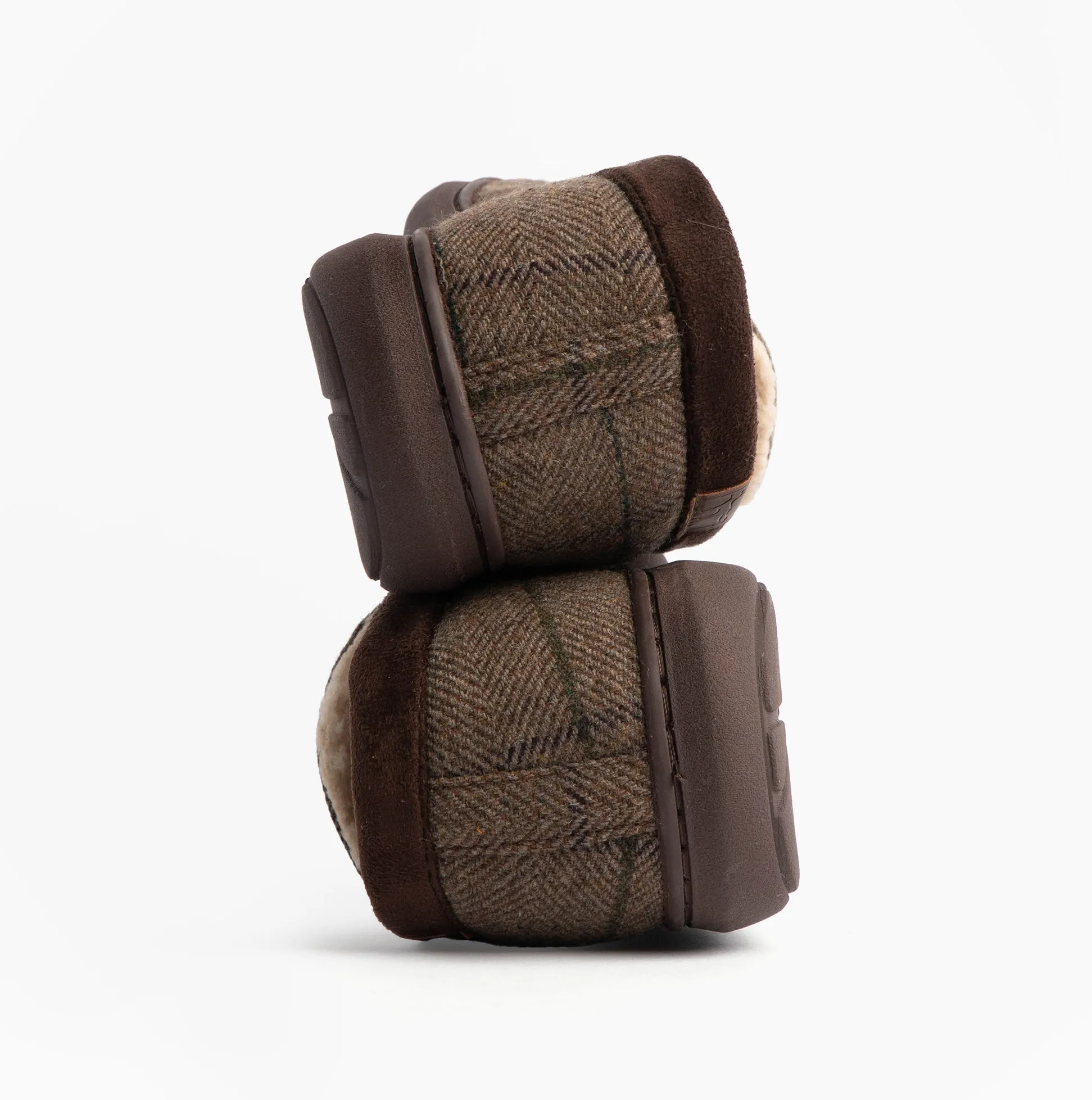 Jo & Joe GLENCOE Mens Tartan Slippers Brown sold by House of Slippers product image thumbnail 4