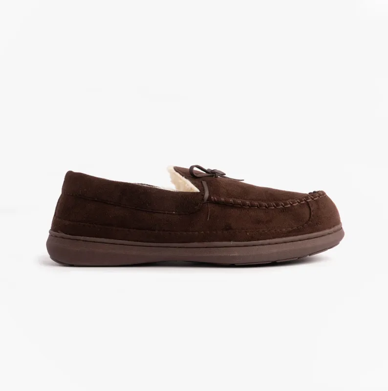 Jo & Joe CRANFORD Mens Moccasin Slippers Brown sold by House of Slippers