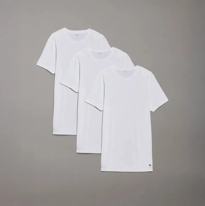 Calvin Klein 100% COTTON 3 Pack Mens T-Shirts White sold by House of Slippers